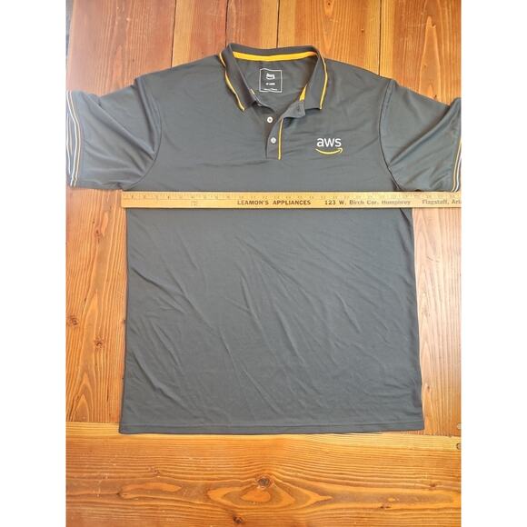 AWS Gray Polo T-shirt Men's Size 3x Large - Picture 5 of 8
